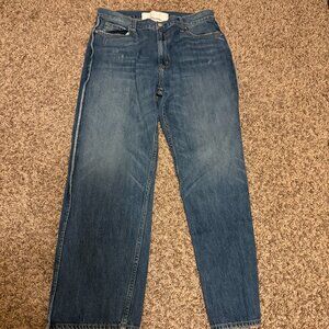 NoEnd Los Angeles Straight Leg Jeans 29 Dark Wash Denim Pockets Zip Fly Cotton